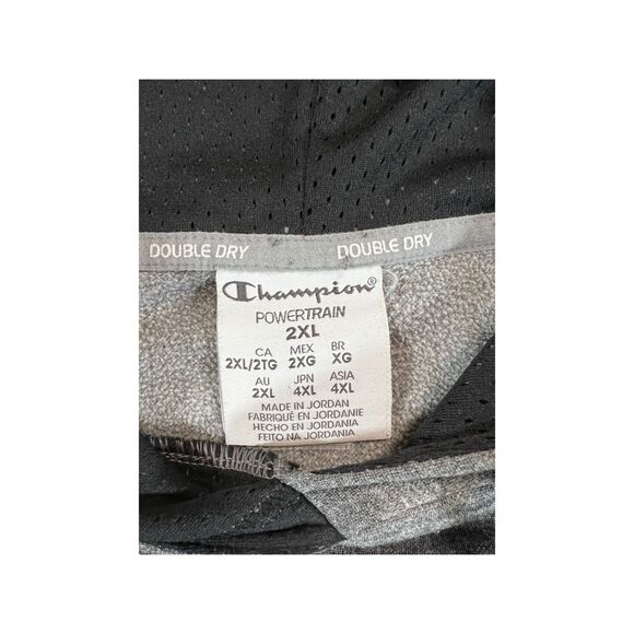 Champion Sweatshirt Size 2XL Men's Hoodie Double Dry  Gray Powertrain & Black - Picture 6 of 9